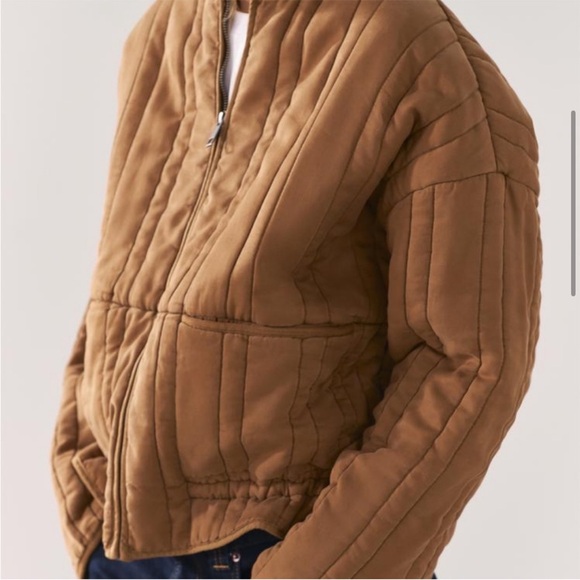 NWT Zara Washed Effect Quilted Jacket - Picture 6 of 12